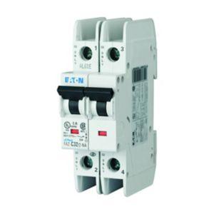 Eaton FAZ-C10/2-NA-L Miniature circuit breaker, 2 pole, 10 A, C trip curve, 240 VAC, screw terminals, UL489